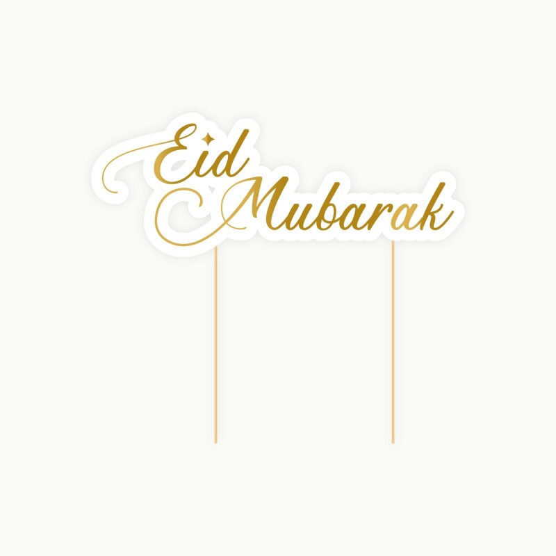 Eid Mubarak Tortenstecker (Gold)