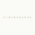 Eid-Mubarak Wimpelkette (Weiß/Gold)