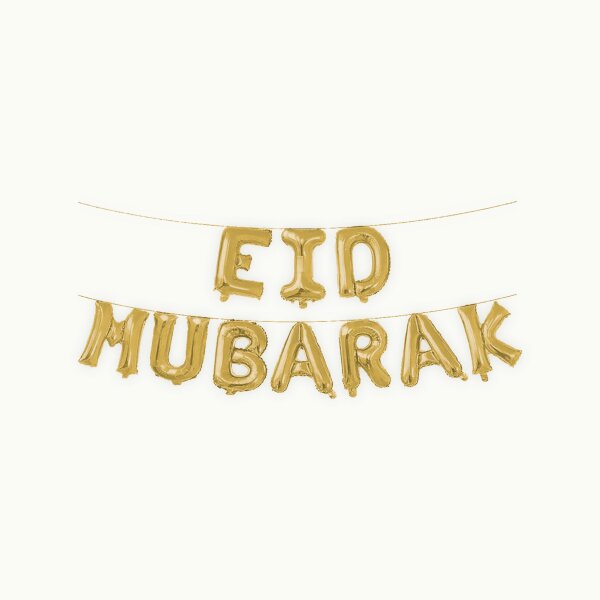 Eid Mubarak Ballon-Girlande (Gold)