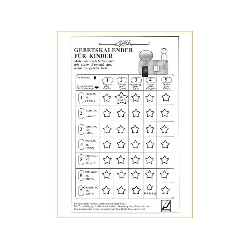 Gebetskalender für Kinder