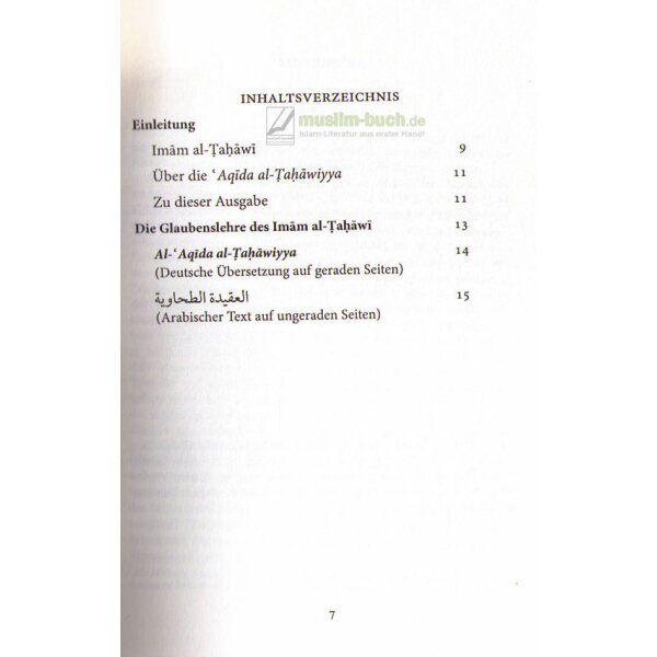 Die Glaubenslehre des Imam Tahawi