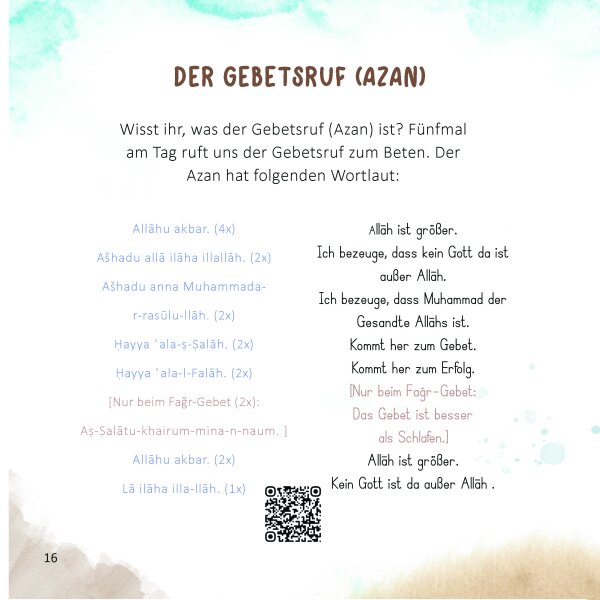 Ich lerne das Gebet und die Waschung