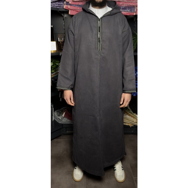 Marokkanische Winter Djalaba (Anthrazit)