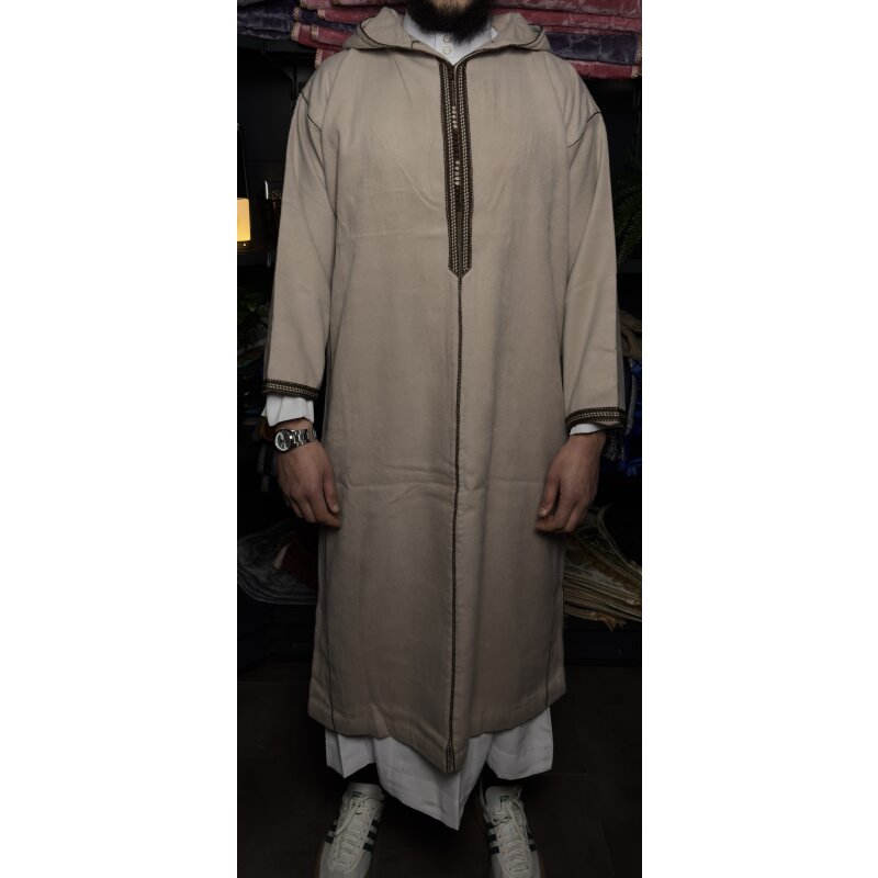 Marokkanische Winter Djalaba (Creme)