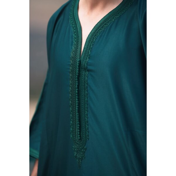 Sommer-Djalaba Grün mit Sfefa