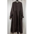 Musselin Abaya mit Reißverschluss