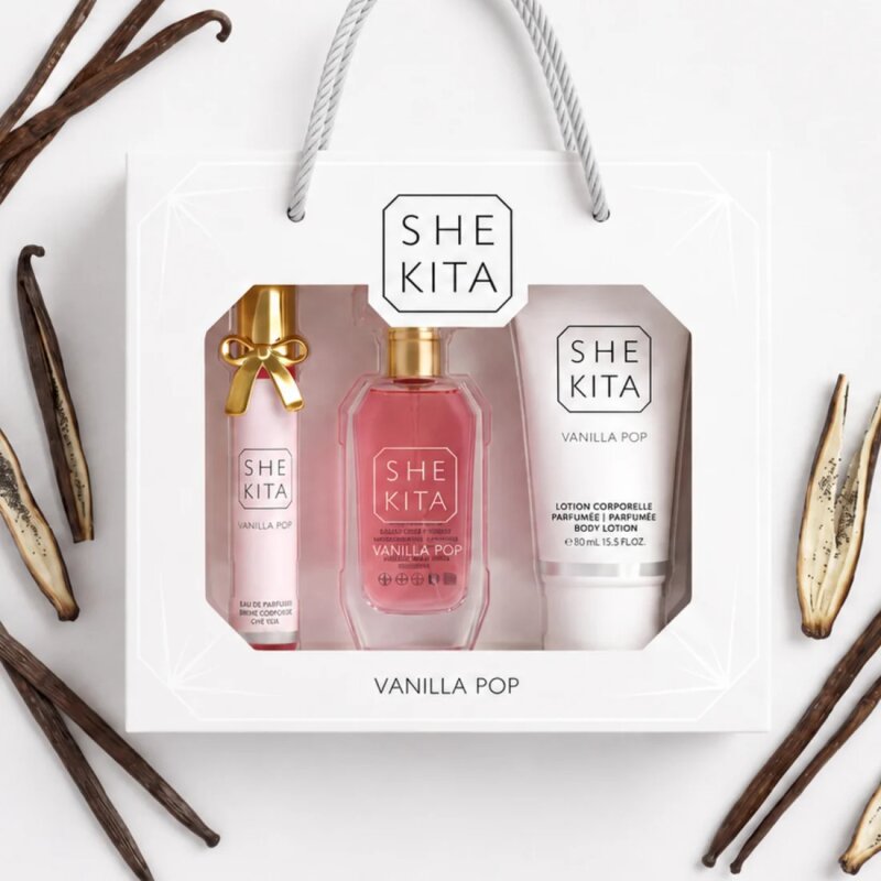 Shekita – Eau de Parfum & Körperlotion Geschenkset (Vanilla Pop)