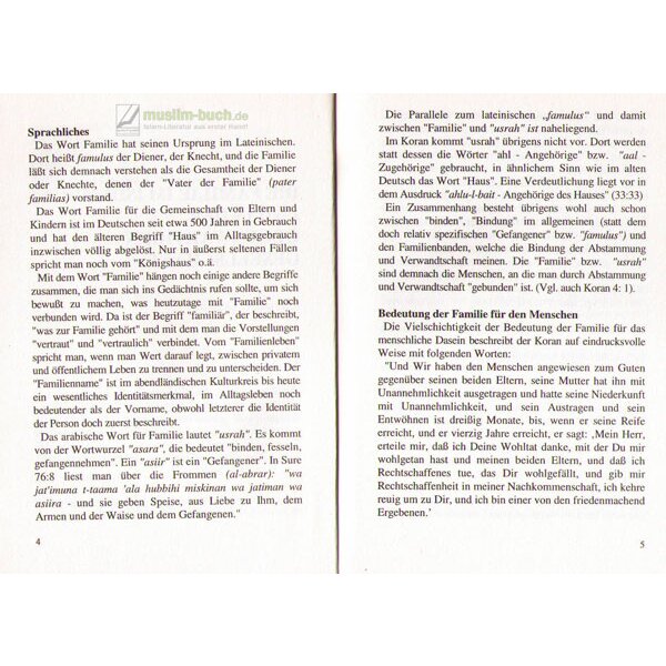 Die muslimische Familie in der hiesigen Gesellschaft
